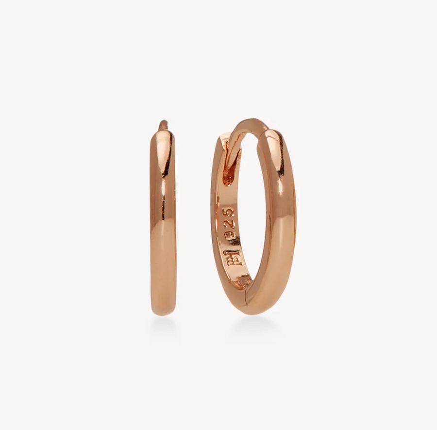 Hillberg And Berk Rose Gold Mini Huggies
