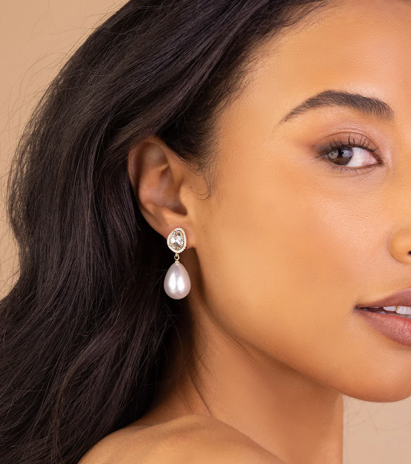 Olive and Piper Gold Elysia Drop Earrings