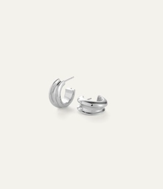 Jenny Bird Silver Mini Lennon Hoop Earrings