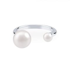 Birks Sterling Open Fresh Water Pearl Ring Size 7