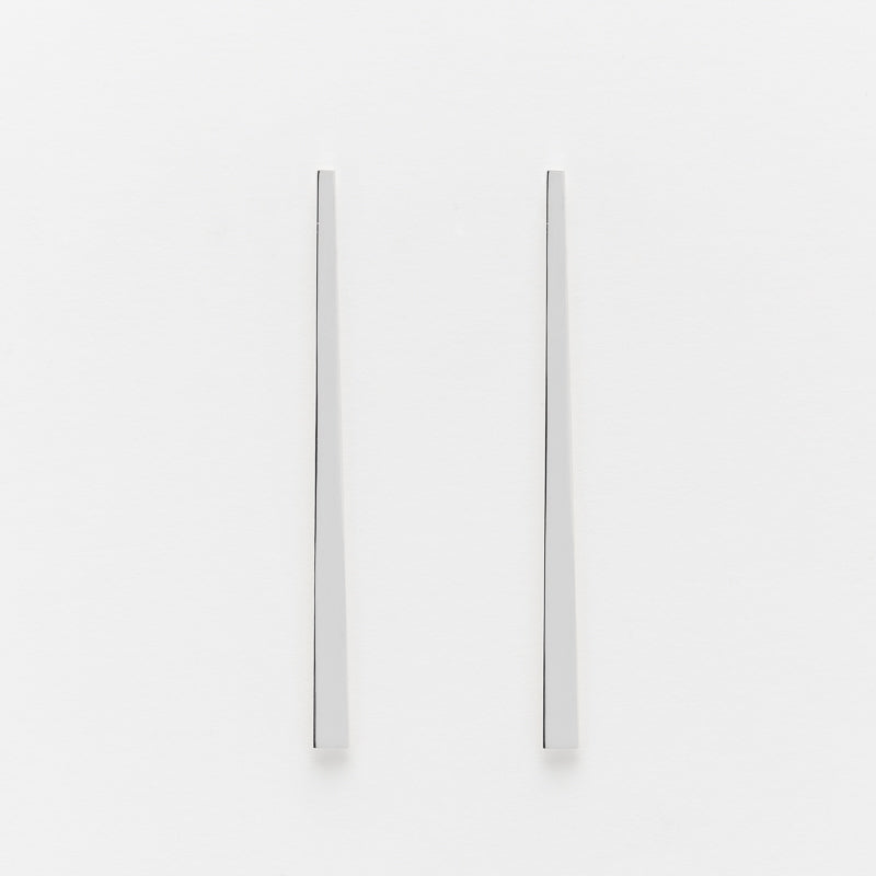 Marseille Sterling Silver Long Flat Bar Stud Earrings