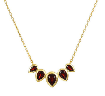 Satya Ignite Strength Garnet Petal Necklace