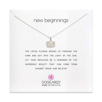 DogearedSilver 'New Beginnings' Lotus Neckalce