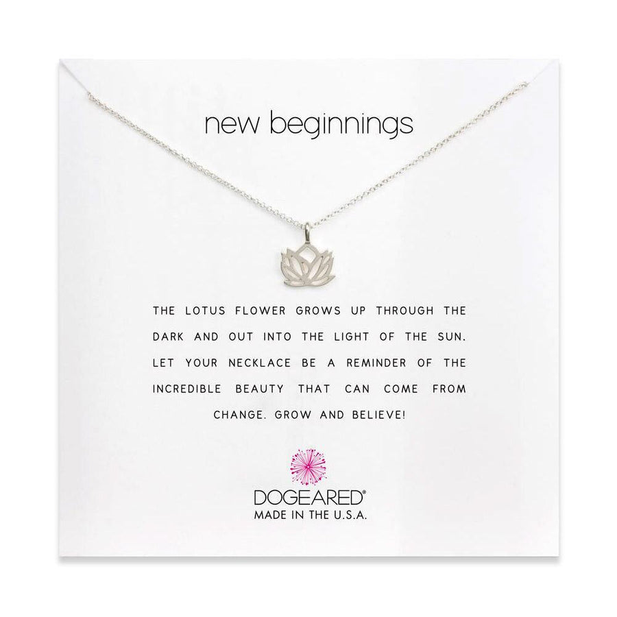 DogearedSilver 'New Beginnings' Lotus Neckalce