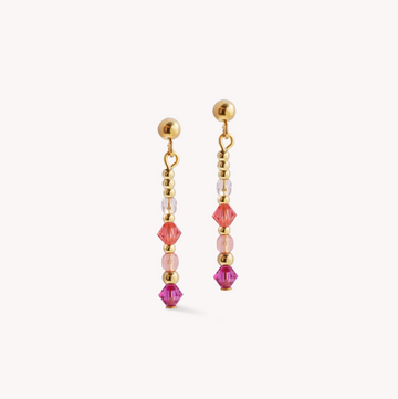 Coeur De Lion Pink Petite Drop Earrings