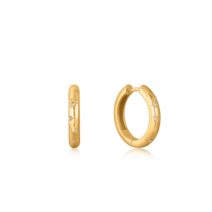 Ania Haie Gold Scattered Star Hoops