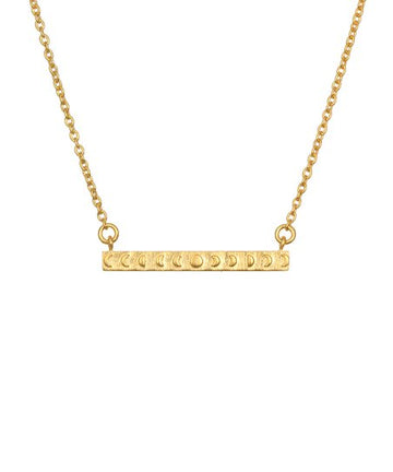 Satya Gold Moon Phase Bar Necklace