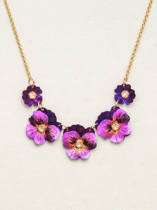 Holly Yashi Champagne 'Garden Pansy' Necklace