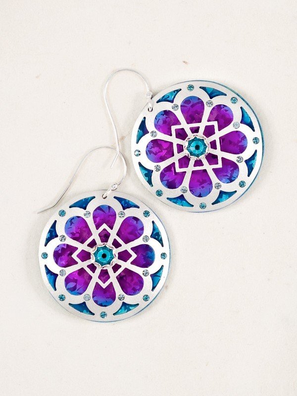 Holly Yashi Purple Teal Morning Light Earrings