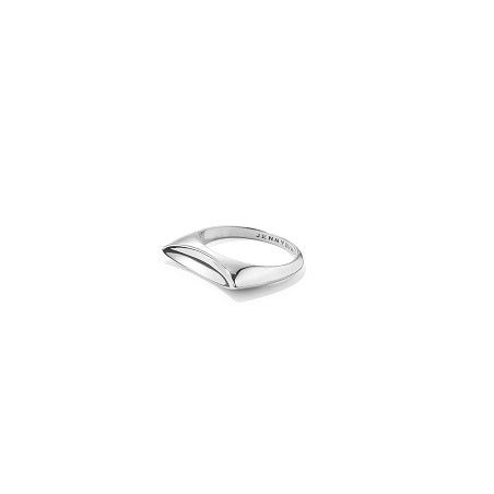 Jenny Bird Silver Groove Ring Size 6