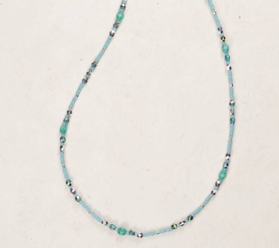 Holly Yashi Sonoma Aqua Glass Bead Necklace