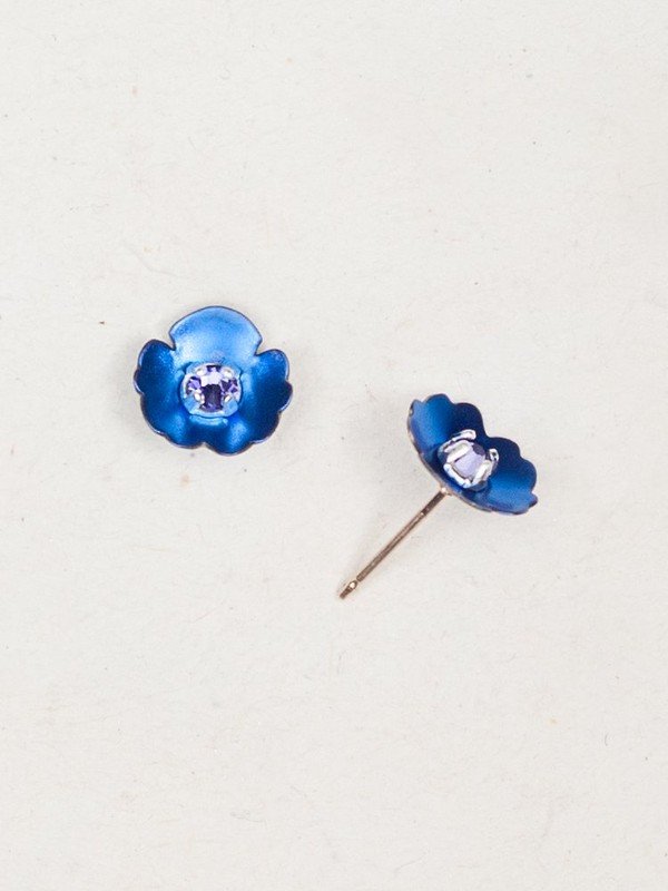 Holly Yashi Blue Viola Post Earrings