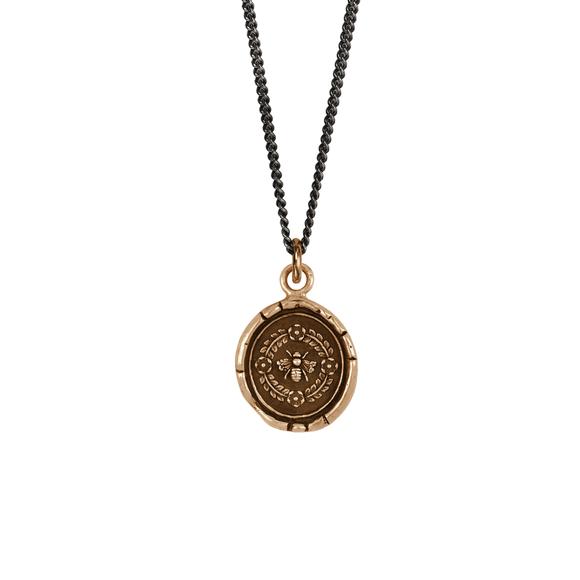 Pyrrha Bronze 'Honeybee' Necklace