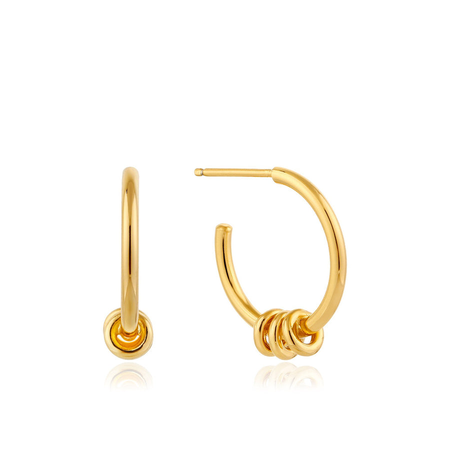 Ania Haie Gold Modern Hoop Earrings