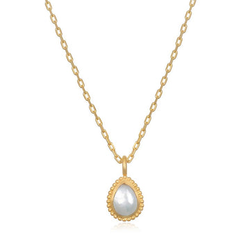 Satya Gold Pearl Teardrop Necklace