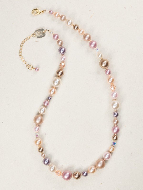 Holly Yashi Pink Parfait Classic Pearl Necklace
