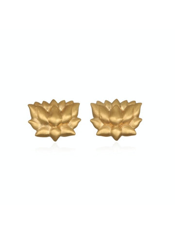 Satya Gold Lotus Stud Earrings