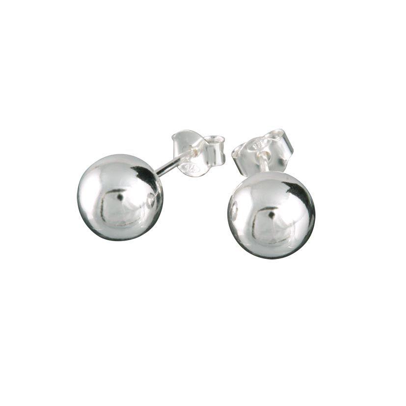 Marseille Sterling Silver Medium Ball Stud Earrings