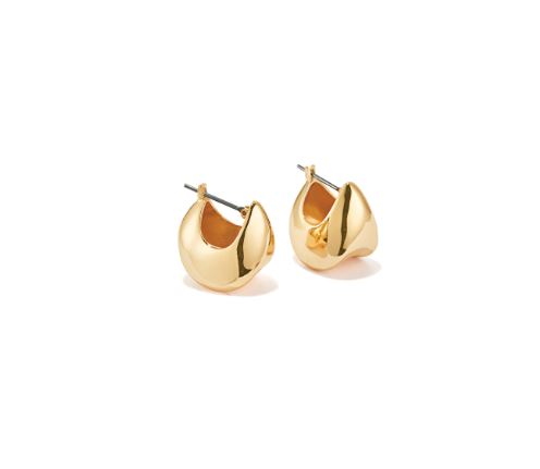 Jenny Bird Gold Arlo Puff Hoop Earrings