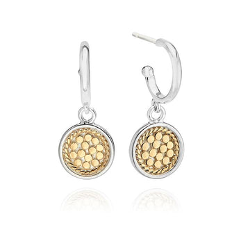 Anna Beck Gold Details Classic Hoop Drop Disc Earrings