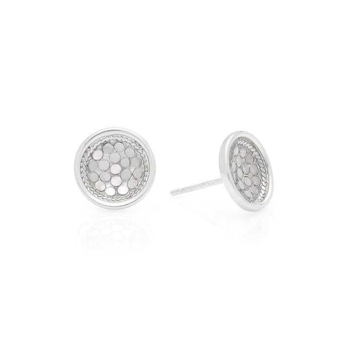 Anna Beck Silver Classic Dish Stud Earrings