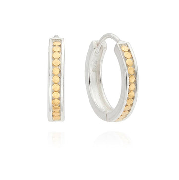 Anna Beck Silver Gold Reversible Hoops