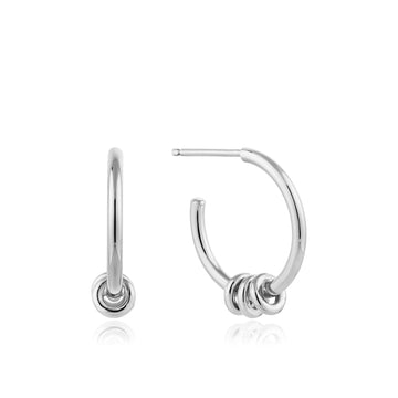 Ania Haie Silver Modern Hoop Earrings