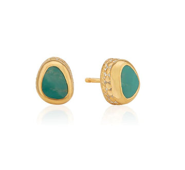 Anna Beck Asymmetric Turquoise Studs