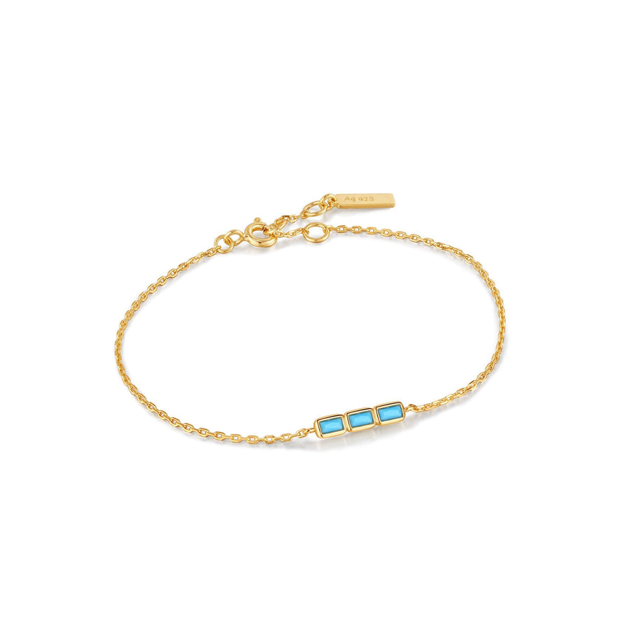 Ania Haie Gold Turquoise Bar Bracelet