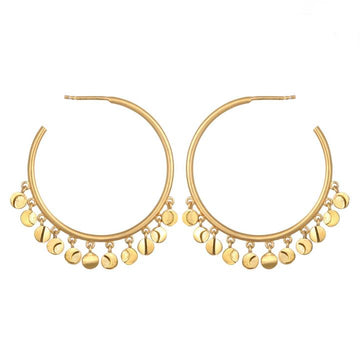 Satya Gold Moon Phase Hoops