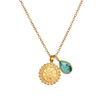 Satya Gold Tuquoise December Mandala Necklace