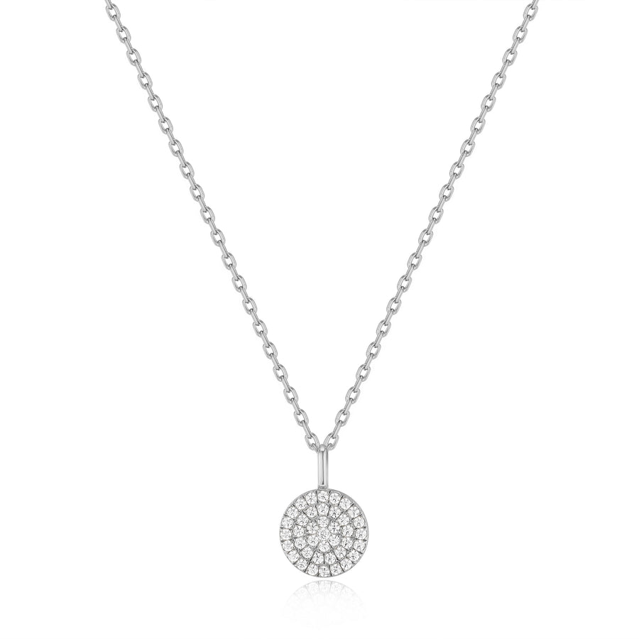 Ania Haie Silver Glam Disc Pendant Necklace
