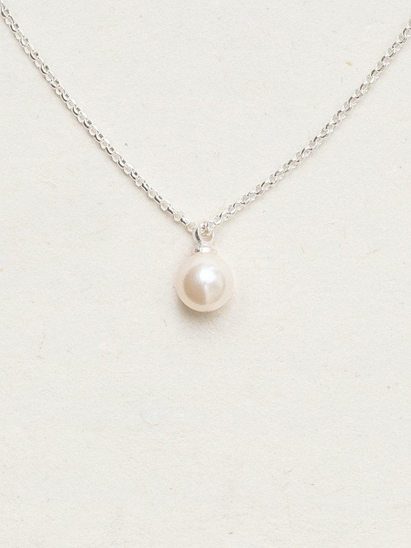 Holly Yashi Silver Julianna Pearl Pendant Necklace White