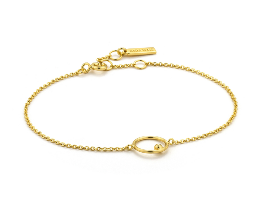 Ania Haie Gold Orbit Chain Circle Bracelet