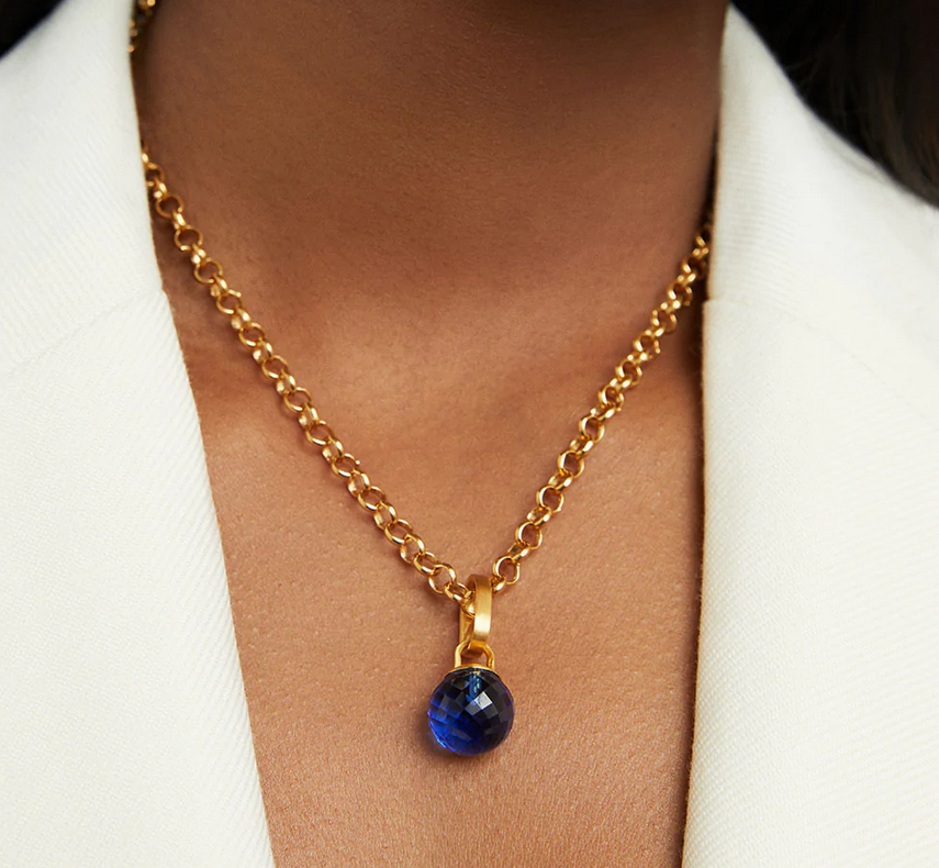 Dean Davidson Manhattan Gemstone Pendant Necklace Mightnight Blue
