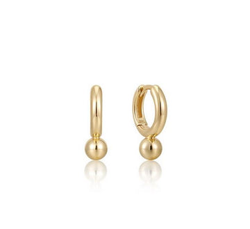 Ania Haie Gold Orb Drop Huggie Hoop Earrings