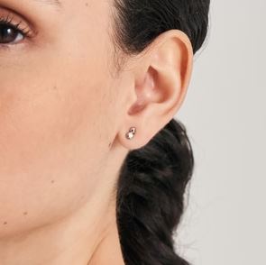 Ania Haie Silver Orb Sparkle Stud Earrings