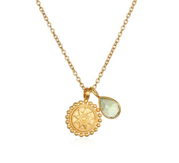 Satya Gold Peridot August Mandala Necklace