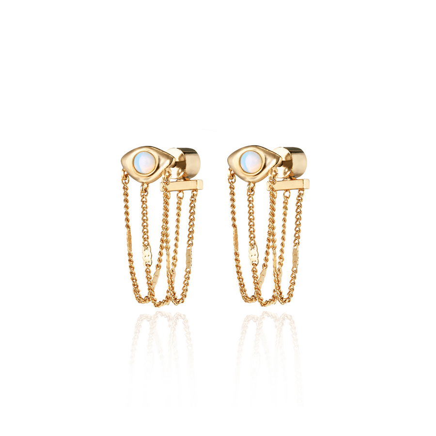 Jenny Bird Gold 'Veaux' Drape Earrings