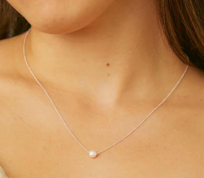 Dogeared Silver Small 'Pearls of Happiness' Necklace