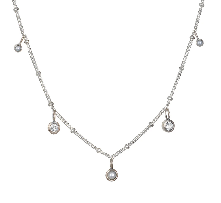 Satya Bridal Choker Silver Necklace