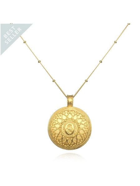 Satya Gold Hamsa Mandala Necklace