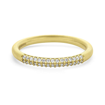 Dean Davidson Gold Signature Pave Ring Size 9