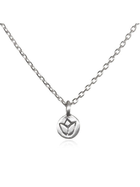 Satya Silver Mini Lotus Necklace