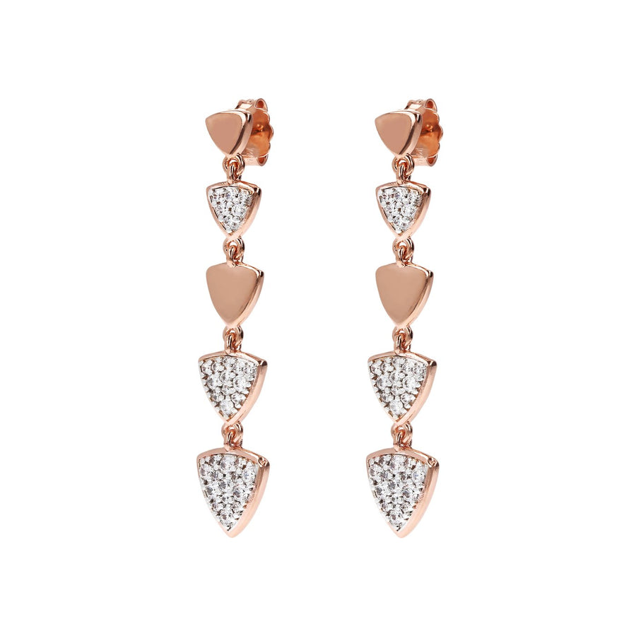 Bronzallure Triangles and Pavé Dangle Earrings