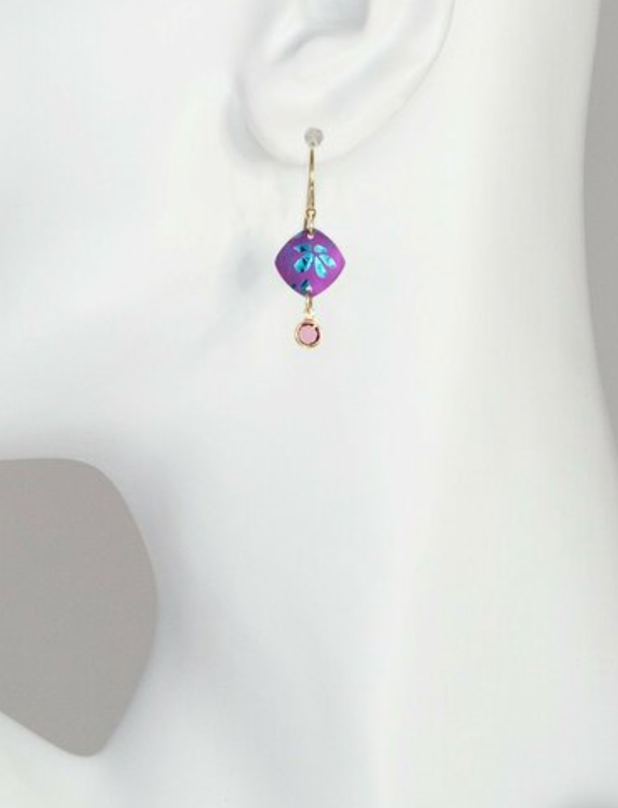 Holly Yashi Purple Blue Elara Earrings