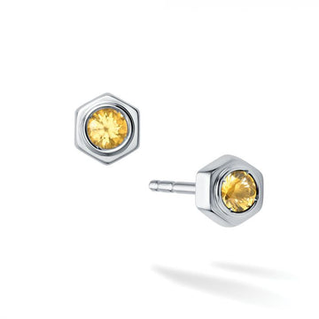 Birks Sterling Bee Chic Citrine Studs