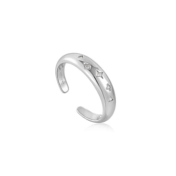 Ania Haie Silver Stars Adjustable Ring