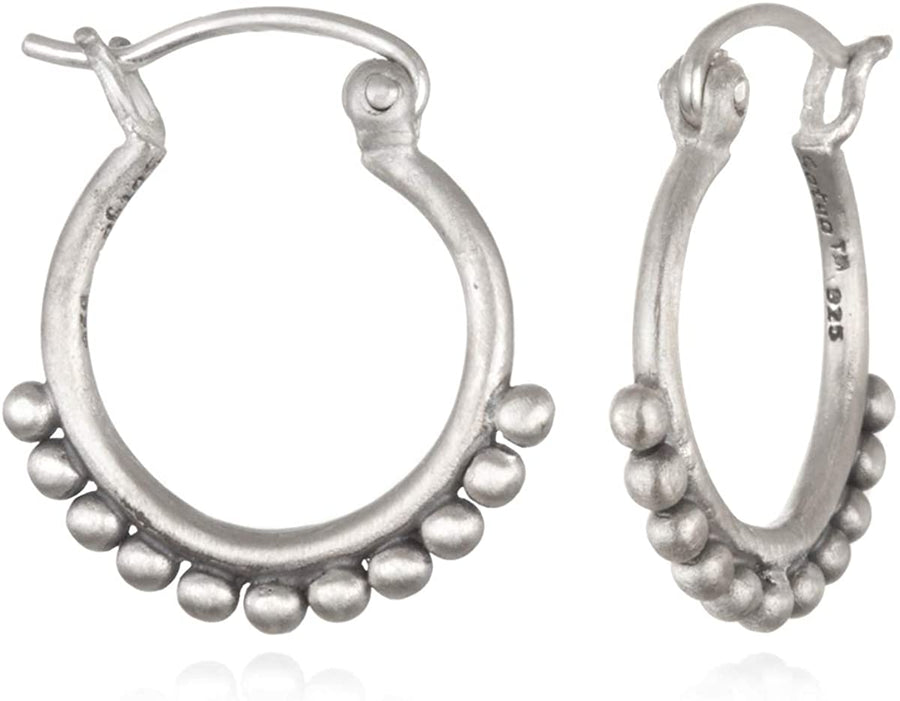 Satya Silver Small Dot Hoop Earrings