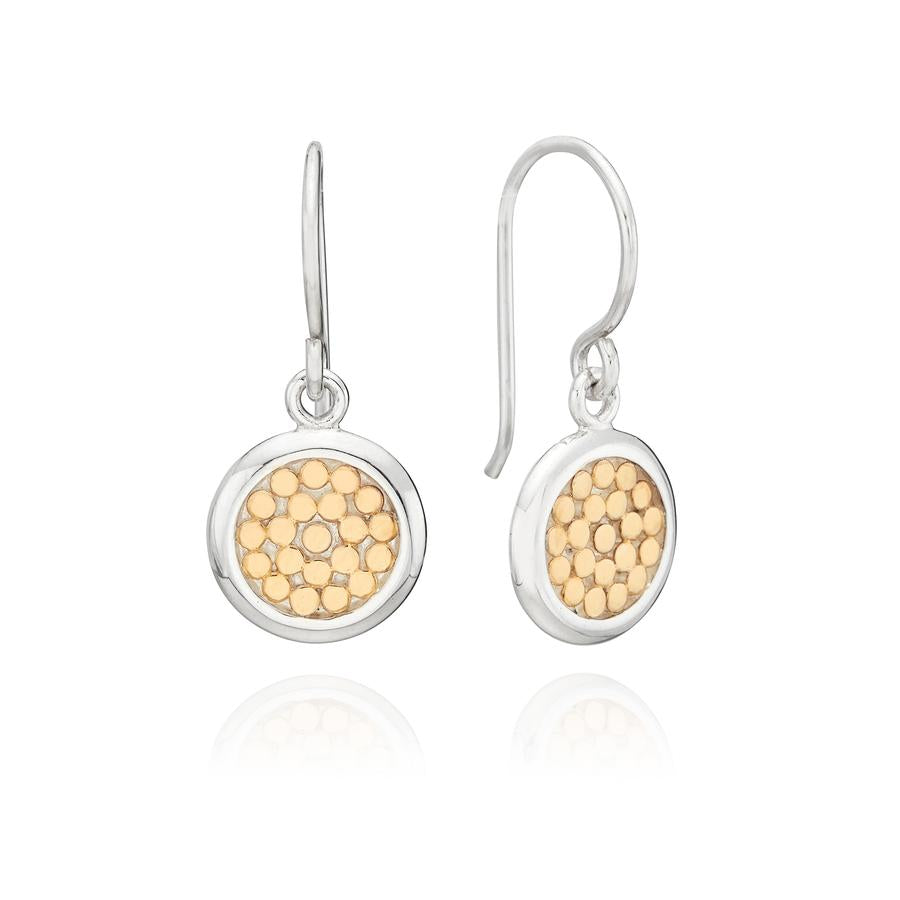 Anna Beck Two Tone Small Smooth Rim Circle Drop Earrings